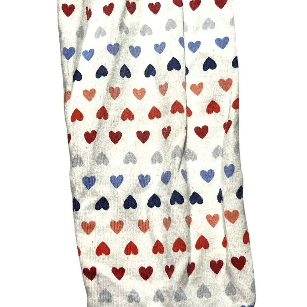 Baby Gap Organic Cotton Pajamas Size 5 Twins Heart Allover